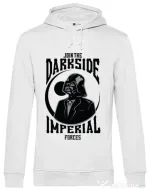 Hoodie barbat cu gluga Darkside Alb