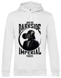 Hoodie barbat cu gluga Darkside Alb