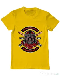 Tricou ADLER barbat Darth Vader Sugar Skull Galben