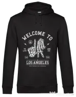 Hoodie barbat cu gluga Welcome To L.A Negru