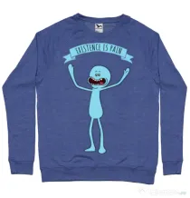 Bluza ADLER barbat Existence is pain Albastru melanj