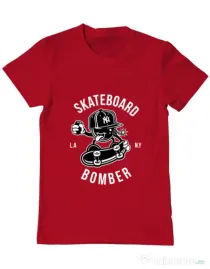 Tricou ADLER barbat Skateboard Bomber Rosu