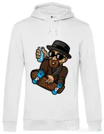 Hoodie barbat cu gluga Chemical board Alb
