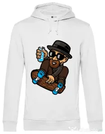 Hoodie barbat cu gluga Chemical board Alb
