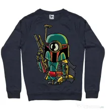 Bluza ADLER barbat Minion Boba Fett Denim inchis
