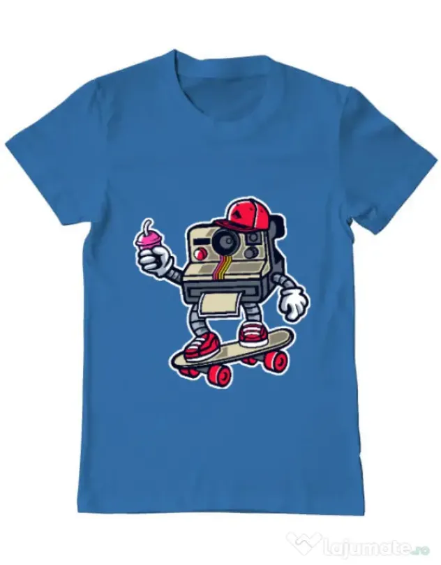 Tricou ADLER barbat Polaroid Albastru azuriu