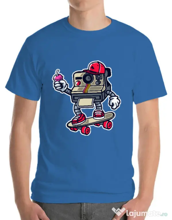 Tricou ADLER barbat Polaroid Albastru azuriu