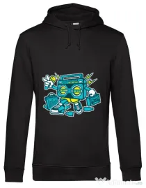 Hoodie barbat cu gluga Boombox Negru