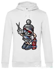 Hoodie barbat cu gluga Barber Skater Alb