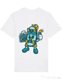 Tricou STANLEY STELLA barbat Skate bastard Alb