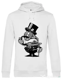 Hoodie barbat cu gluga Gramophone head Alb