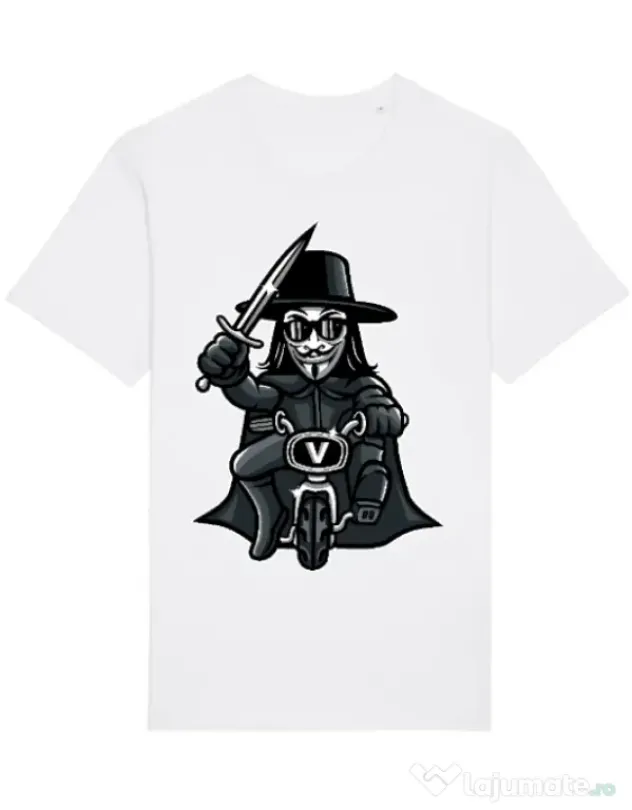 Tricou STANLEY STELLA barbat Vendetta Biker Alb