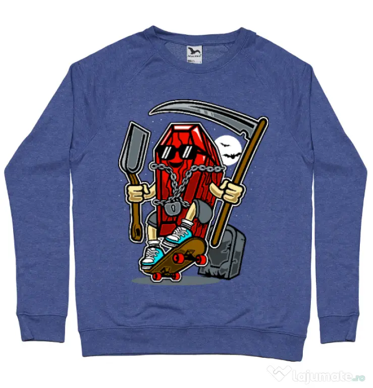 Bluza ADLER barbat Coffin Skater Albastru melanj