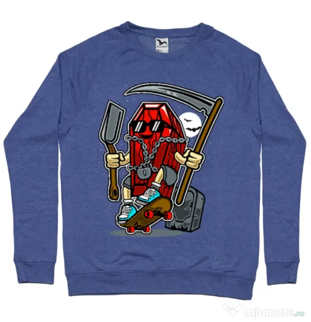 Bluza ADLER barbat Coffin Skater Albastru melanj