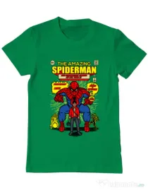 Tricou ADLER barbat The Amazing Spiderman Verde mediu