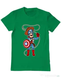 Tricou ADLER barbat Captain Woody Verde mediu