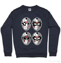 Bluza ADLER barbat Jason Rock Faces Denim inchis
