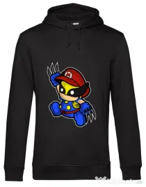 Hoodie barbat cu gluga Mario Wolverine Negru
