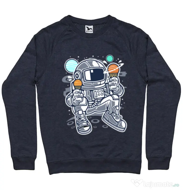 Bluza ADLER barbat Astronaut Ice Cream Denim inchis