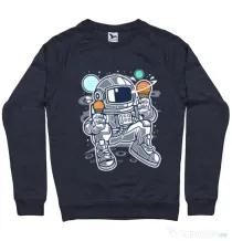 Bluza ADLER barbat Astronaut Ice Cream Denim inchis
