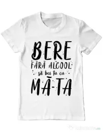 Tricou ADLER barbat Bere fara alcool Alb