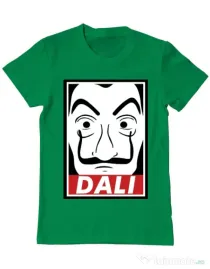 Tricou ADLER barbat Dali mask Verde mediu