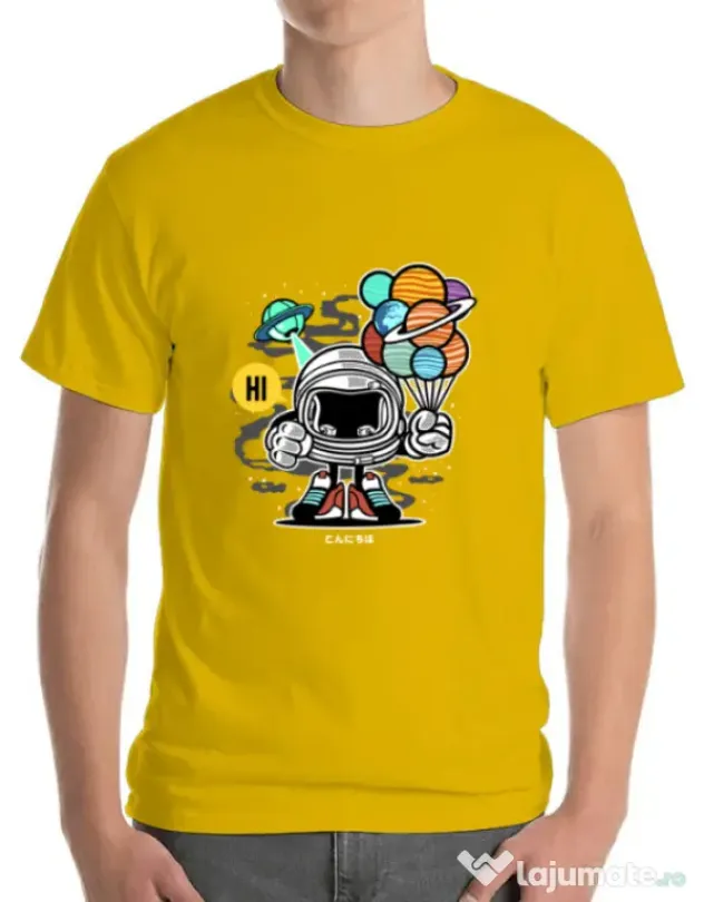Tricou ADLER barbat Gift From Outer Space Galben