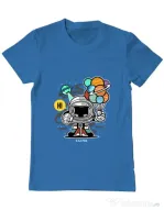 Tricou ADLER barbat Gift From Outer Space Albastru azuriu