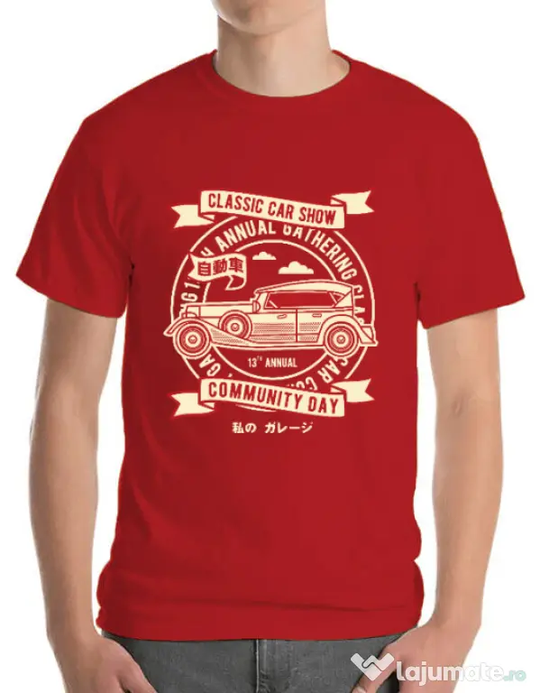Tricou ADLER barbat Classic Car Show Rosu