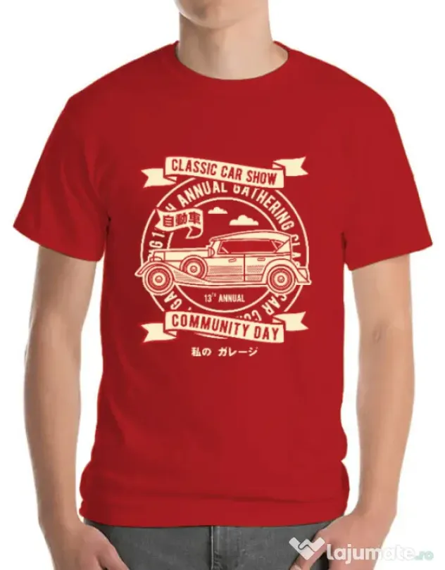 Tricou ADLER barbat Classic Car Show Rosu