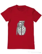 Tricou ADLER barbat Grenade Brain Rosu