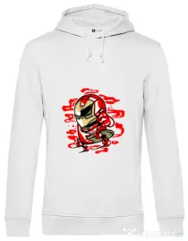 Hoodie barbat cu gluga Iron Skate Alb