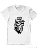 Tricou ADLER barbat Grenade Heart Alb