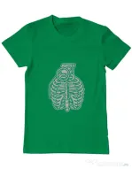 Tricou ADLER barbat Grenade Ribcage Verde mediu
