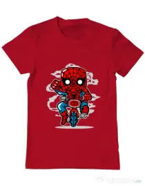 Tricou ADLER barbat Spidey Minibike Rosu