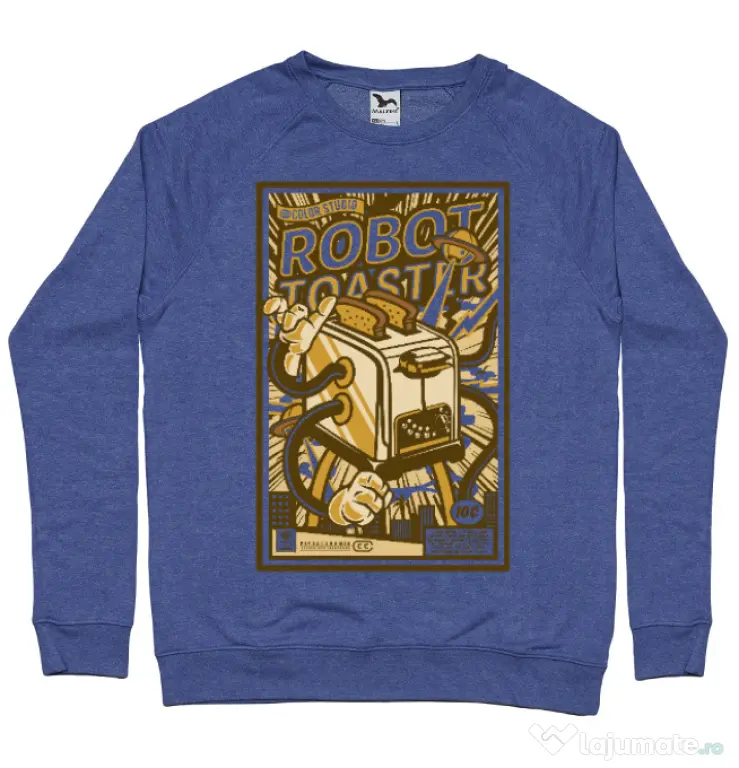 Bluza ADLER barbat Robot Toaster Albastru melanj