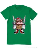 Tricou ADLER barbat Ice Cream Ninja Verde mediu