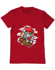Tricou ADLER barbat Killer Skater Rosu