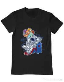 Tricou ADLER barbat Space Slider Negru