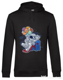 Hoodie barbat cu gluga Space Slider Negru