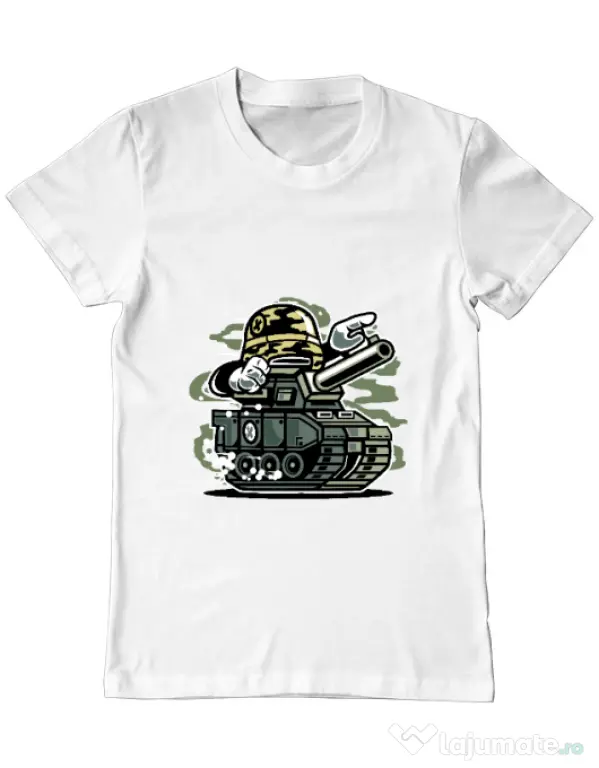 Tricou ADLER barbat War Tank Alb