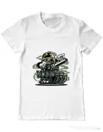 Tricou ADLER barbat War Tank Alb