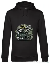 Hoodie barbat cu gluga War Tank Negru