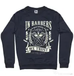 Bluza ADLER barbat In Barbers We Trust Denim inchis