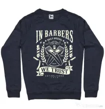 Bluza ADLER barbat In Barbers We Trust Denim inchis