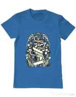 Tricou ADLER barbat Heart and Anchor Albastru azuriu