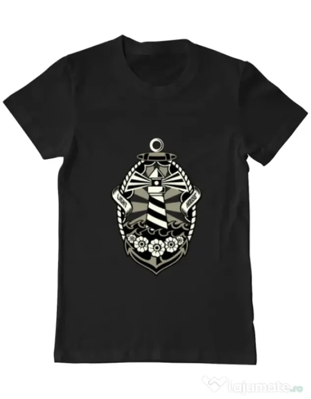 Tricou ADLER barbat Lighthouse Negru