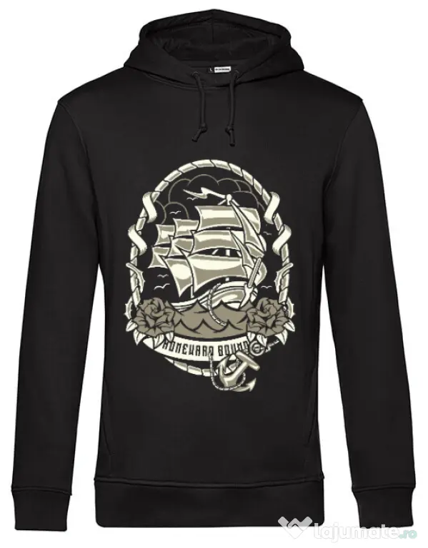 Hoodie barbat cu gluga Ship Negru