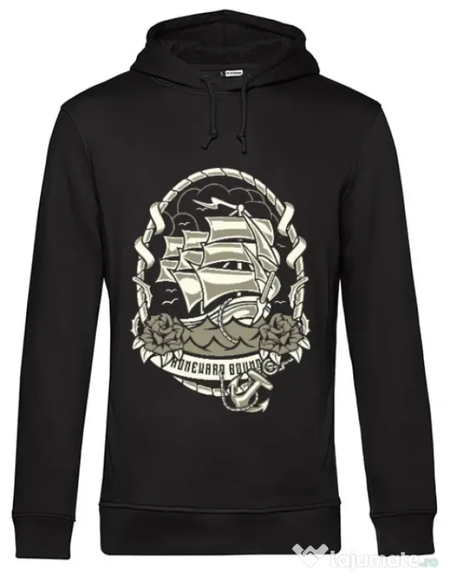 Hoodie barbat cu gluga Ship Negru