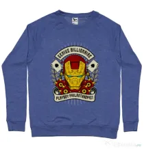 Bluza ADLER barbat Genius Billionaire Albastru melanj